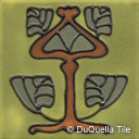 Arts and Crafts ceramic tile foliage design 