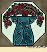 Art nouveau ceramic tile design 