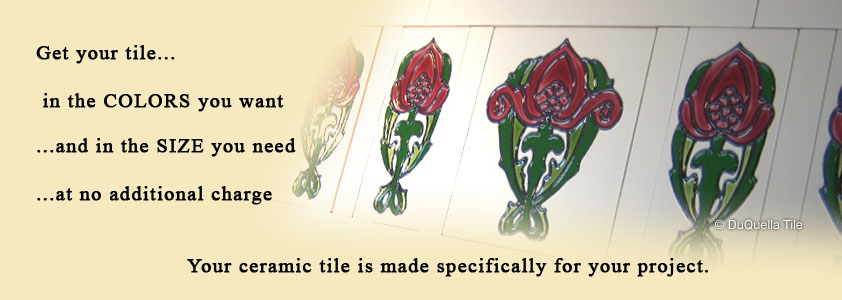 Visit our DuQuella Catalog website for custom decorative ceramic tile borders. 