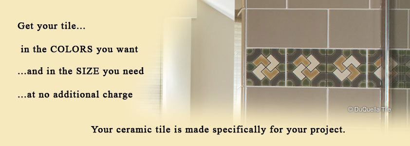 Visit our DuQuella Catalog website for custom decorative ceramic bathroom tile. 