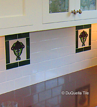 Art deco ceramic tile design 