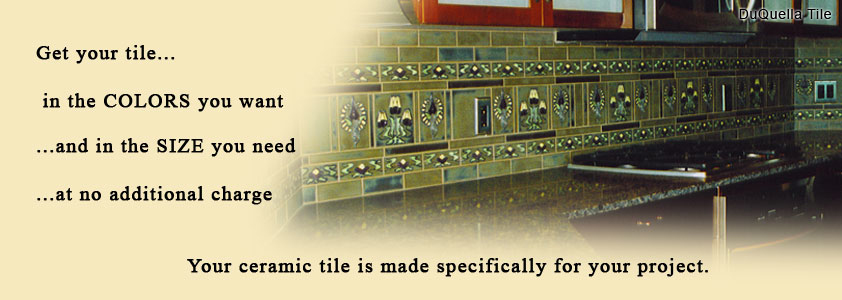 Visit our DuQuella Catalog website for custom decorative ceramic border tile. 