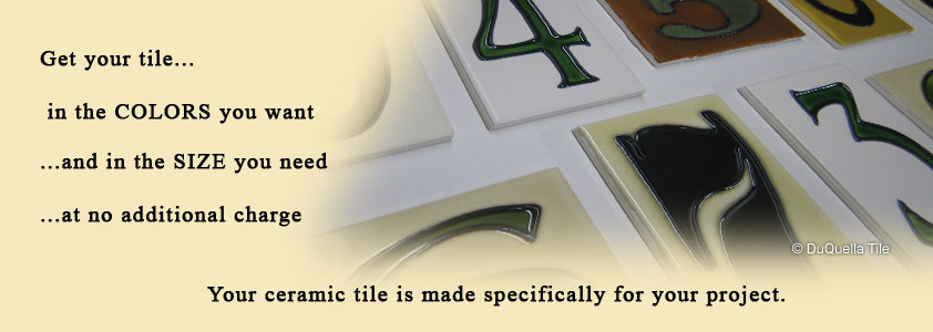 Visit our DuQuella Catalog website for custom decorative ceramic tile. 