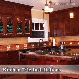 DuQuella Decorative Ceramic Tile Kitchen Installations