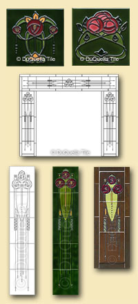 Art deco ceramic tile design 